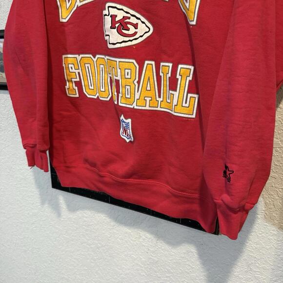Vintage 90s Kansas City Chiefs Starter Football Sweatshirt Embroidered Sz Medium - Picture 4 of 7
